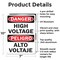 Signmission High Voltage Bilingual Danger Sign, Aluminum, 7in W x 10in L, 2PK OS-2PACK-DS-A-710-L-19389 - alternate 3